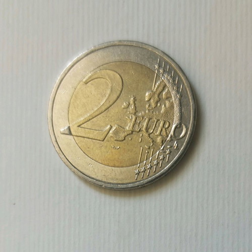 Collectible 2 euro coin used "70 Years Union of Dodecanese with Greece" 2018