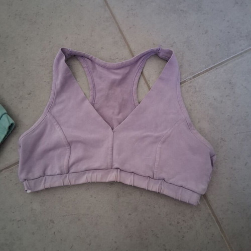 Set of 2 Helios bralettes used, blue and pink, no padding