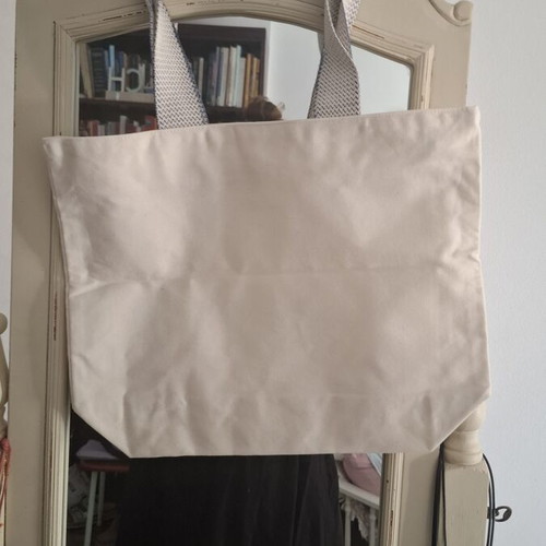 Mykonos cotton shoulder bag with zipper souvenir