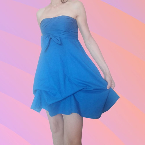 ASOS Blue Strapless Dress like new, size S 36