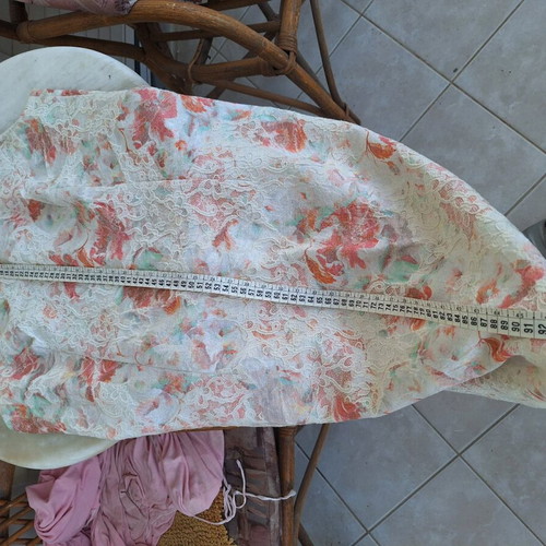 Avocado white floral brocade dress used, size XL
