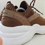 Lascana trainers with knitted sock upper, brown, size 40