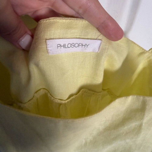 Philosophywear linen yellow long dress like new