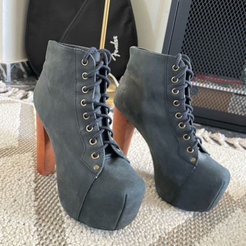 Jeffrey Campbell Lita boots black, like new, size 39