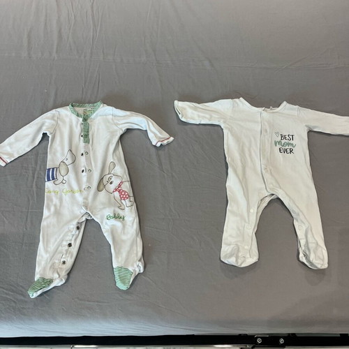 Baby rompers used, pack of 2, 3-6 months, cotton