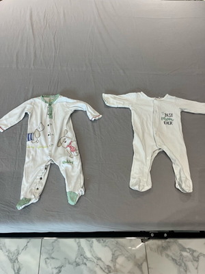 Baby rompers used, pack of 2, 3-6 months, cotton