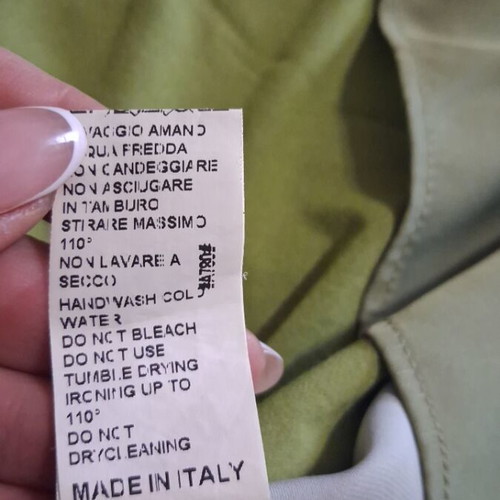 Italian blouse Interno 3 with silk used, pistachio color