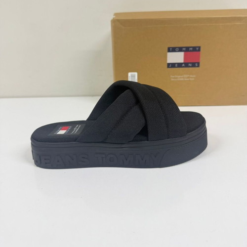 Tommy Jeans Lettering Flatform Sandals new, black, size 36