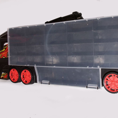 Large plastic truck used with compartments and handle
