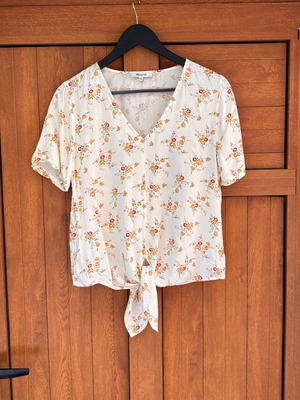 Madewell floral top like new, size M, beige