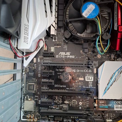 Desktop PC used with i3-6100, 16GB DDR4 RAM, 256GB M.2 SSD, CoolerMaster Elite case