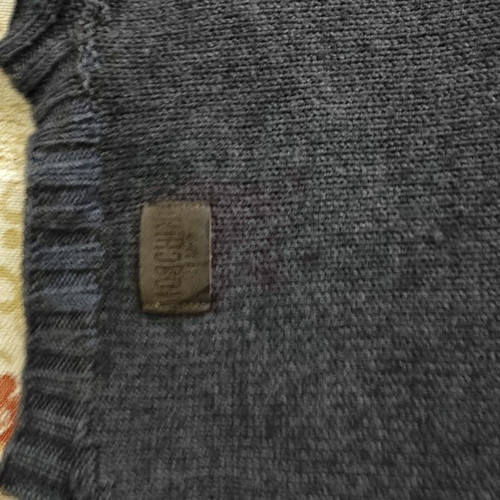 Moschino vintage knit sweater M size like new, dark gray