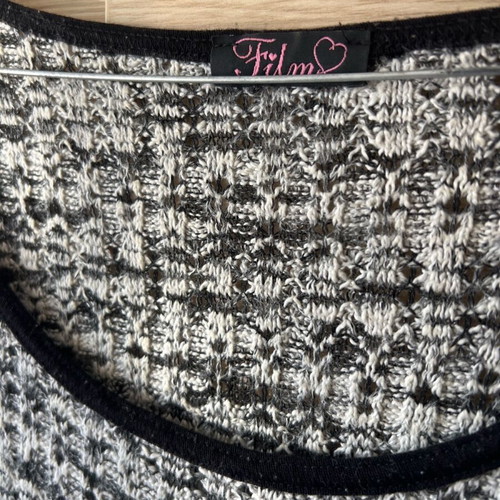 Knitted dress black and white S/M like new