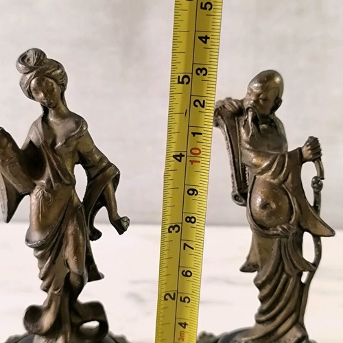 Bronze figurines used, Asian art statues from 1950