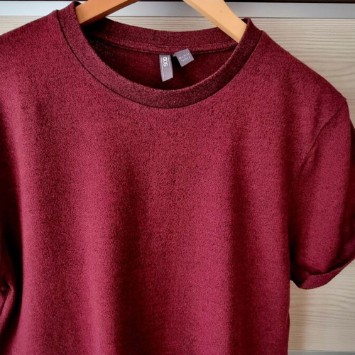 ASOS T-shirt, bright burgundy
