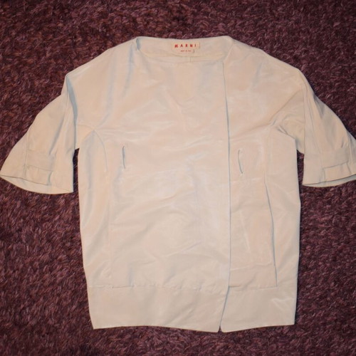 Marni Coat used, oversize, white and beige