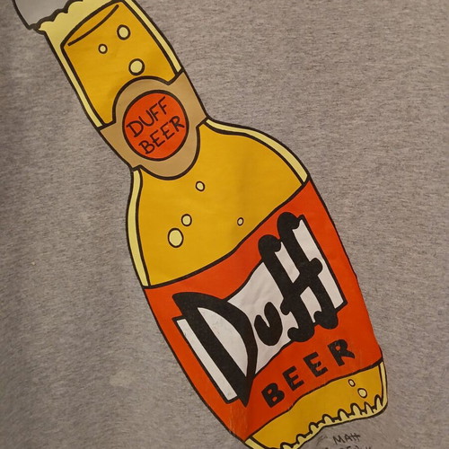 The Simpsons Duff Beer Grey Long Sleeve Top like new