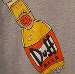 The Simpsons Duff Beer Grey Long Sleeve Top like new