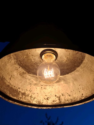 Ceiling light from old copper vessel refurbished
