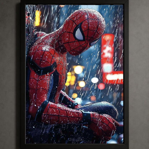 Spiderman framed poster 30x40cm new