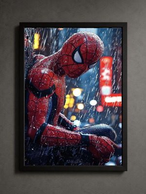 Spiderman framed poster 30x40cm new
