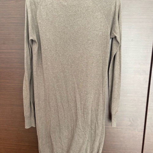 Knitted women's dress used, slim short, Massimo Dutti, grey brown