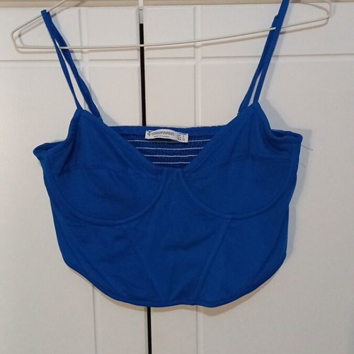 Corset Top Stradivarius like new, blue, size L