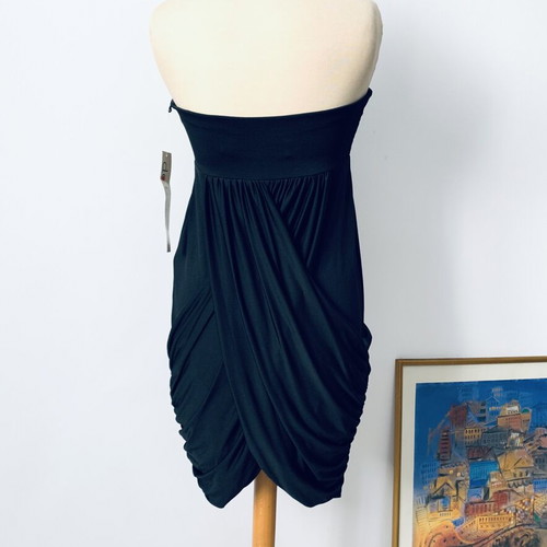 Strapless dress Veloudakis new, jersey, size S-M, black