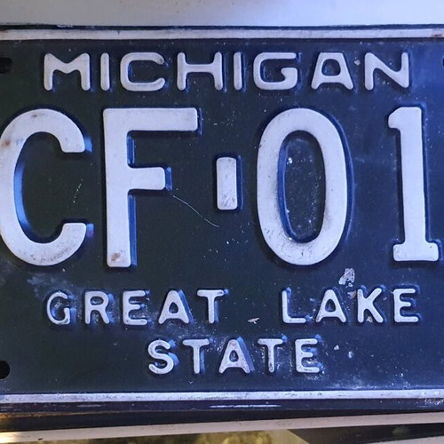 Michigan 1979 American car license plate used