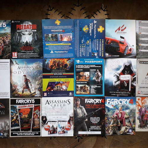 Collectible PS4 game leaflets