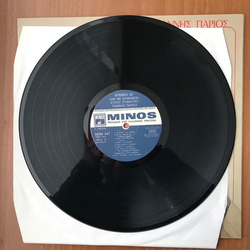 Giannis Parios Tha Me Thymitheis LP like new, laiko