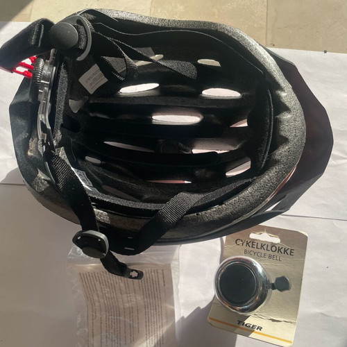 Nakamura Helmet YJ-5M with Tiger Copenhagen Bicycle Bell, brand new