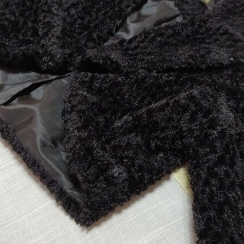 Short black faux fur bolero jacket new On Line