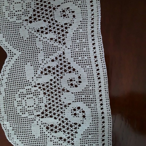 Lace curtain trim white 22cm x 2.20m new