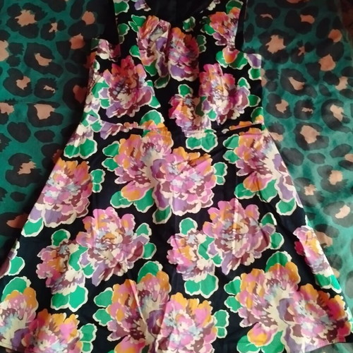 Oasis floral dress XL 100% cotton, new, lined