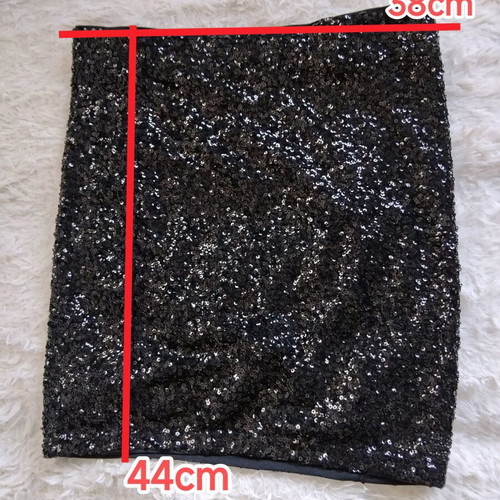 H&M black sequin skirt S like new
