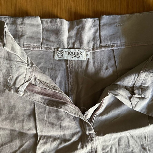 High-waisted beige linen shorts Moutaki size 38 Medium like new