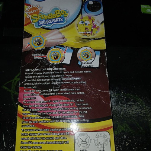 Happy SpongeBob clock used