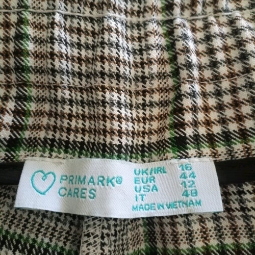 Primark women's checked pants like new, size XXL, multicolor