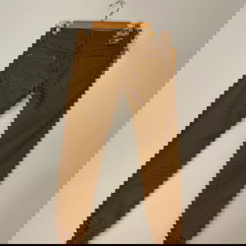 Кафяв дамски памучен панталон нов с намачкан ефект