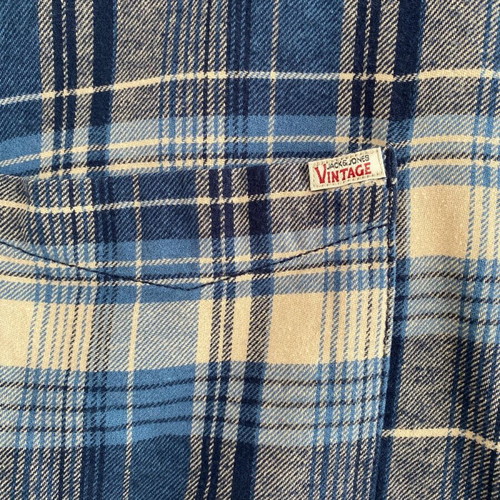 Winter shirt Jack and Jones 100% cotton like new, XL beige and blue