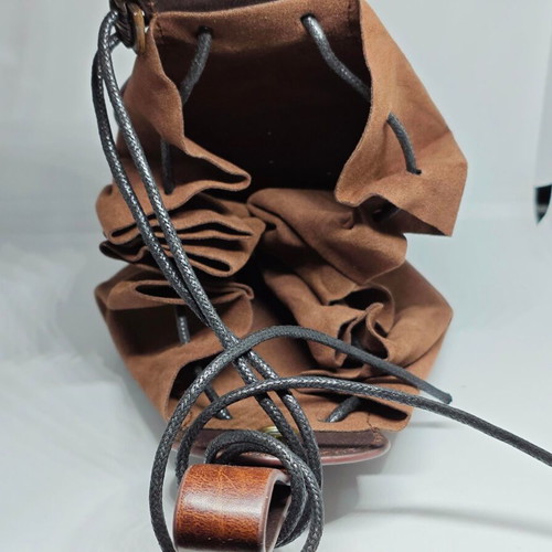 Leather Belt Pouch new with Valknut symbol and Scandinavian Runes