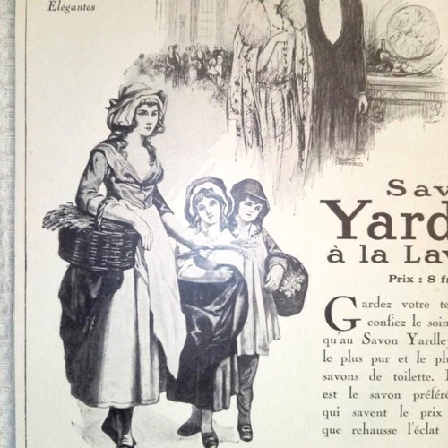 Yardley paper advertisement for perfumes 1926 like new