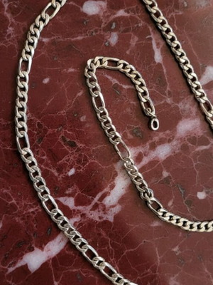 Сребърна винтидж верижка 66 см като нова