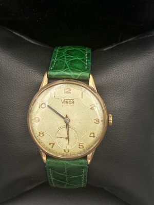 Vinca 21 Rubis Swiss Made 50s winding watch used, 34mm brass case