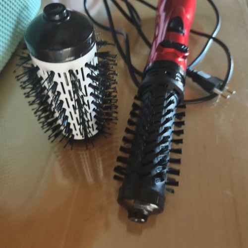 Electric rotating hair brush with air, detachable head