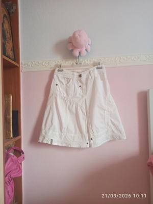 Attrattivo γυναικεία φούστα άσπρη xsmall σαν καινούργιο