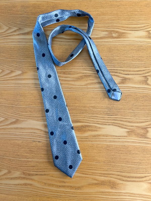 Tonio Cravats vintage grey polka dot tie