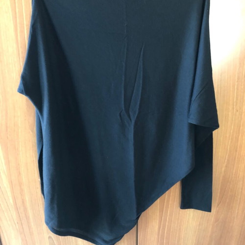 Benetton blouse new, black, asymmetric, size M