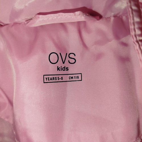 OVS Kids pink puffer jacket with hood for girls 5-6 years